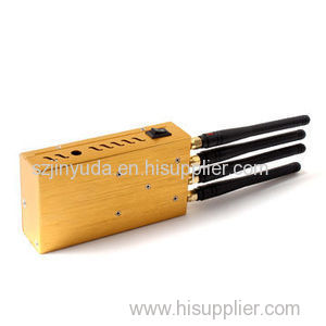 Mobile Phone Signal Jammer with 4pcs Omnidirectional Antennas and 30m Effective Radius