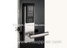 55mm Backset Hotel Electronic Door Lock Keyless 2 Brass Computer Keys