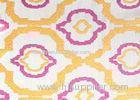 Jacquard Upholstery Silk Organza Fabric Purple And Gold Washable