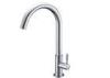 Kitchen Single Handle Sink Faucets Brass Chrome Plated Deck Mounted