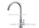 Kitchen Single Handle Sink Faucets Brass Chrome Plated Deck Mounted