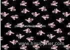 Pattern Printed Black Velvet Fabric High Density Weave Customeized