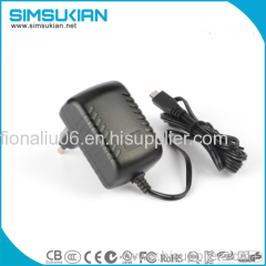 KC CE GS marked 12v 1a 1.5a KC EU wall mount power adapter for set top box