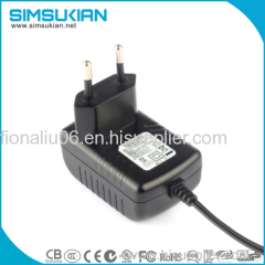 EU wall mount 5v 3a ac dc universal power adapter with CE GS