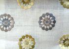 Yarn Dyed Viscose Dressmaking Fabric / Flower EmbroideredFabric