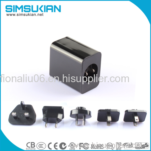 interchangeable plug power adapter