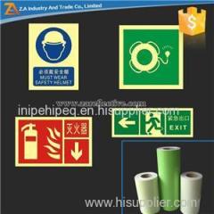 DIN67510 Self Adhesive Acrylic Material Photoluminescent Sticker For Warning Signs