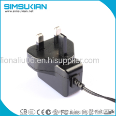 UK plug wall mount 5v 1a 2a ac dc power adapter with CE GS certifications