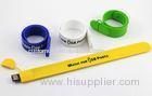 Large Capacity Slap Bracelet USB Flash Drive Yellow Hi-Speed USB 2.0