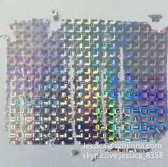 Custom Holographic Destructible Vinyl Labels Self Adhesive Hologram Tamper Evident Stickers paper Material