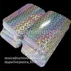 Custom Holographic Destructible Vinyl Labels Self Adhesive Hologram Tamper Evident Stickers paper Material