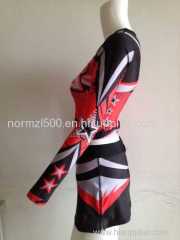 Red printing Hot style Free custom cheerleader competition cheerleading costumes wholesale price