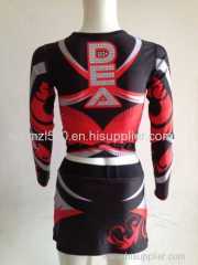 Red printing Hot style Free custom cheerleader competition cheerleading costumes wholesale price