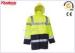 Fluorescent Reflective Multi Pocket Winter Workwear S / M / L With Hooded