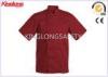 Fashion Comfortable Polyester Cotton Chef Cook Uniform Red Chef Jacket