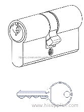 Offer reversible key cylinder