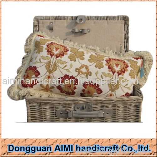 AIMI Canvas Burlaps Needlepoint Pillow Case Handemade Home Decroration Pillow Case