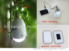 Green energy Solar Power Product Round LED Bulb Globe Light powered by AC/DC/Solar with Multi-Function Recharger 1001-3