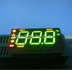 Ultra blue Customized Triple digit 7 Segment LED Display common anode for Refrigerator