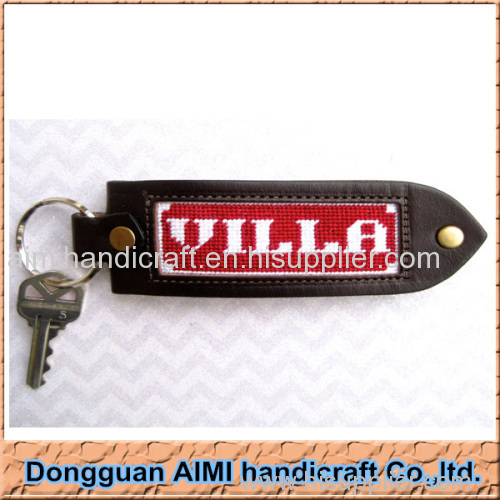 AIMI Key ring maker sale custom leather key ring/ handmade needlepoint bike key ring in china