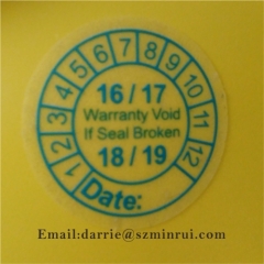 China best factory of destructible material hotsaleTransparent destructible warranty label warranty void if seal broken