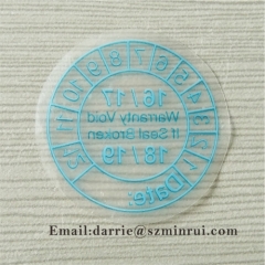 China best factory of destructible material hotsaleTransparent destructible warranty label warranty void if seal broken