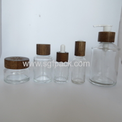 ash wood cap glass bottle glass jar