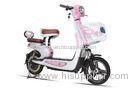 Pedal Assist Electric Bike Pink Beach Cruiser Motorized Bike For Two Passengers