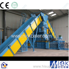 Hydraulic Baler with oil strapping machine