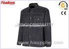 Man 100% Cotton Denim Work Jacket Factory Worker Uniform XS - 3XL