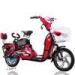 16" Red 350W Adult Electric Bike Electric Powered Bicycle 35Km-45Km Distance Range