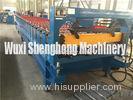 Blue Color High Strength Metal Deck Roll Forming Machine Big Wave Length