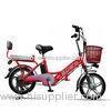 Red Hybrid Lithium Bicycle Steel Frame Easy Bike Electric Bike 35Km - 40 Km