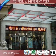 Semi-outdoor high bright led sign p10 text bank sign board red color