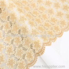 Unique design african yellow cord lace fabrics high quality with stones for nigerian wedding dress