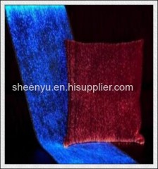 Photoluminscent fabric material in various colors