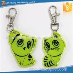 Custom Logo Promotional Soft PVC Reflective Keychain For Bag