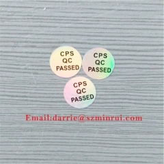 China best manufacturer of self-adhesive destructible label Hotsale glossy hologram material warranty screw label