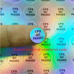 China best manufacturer of self-adhesive destructible label Hotsale glossy hologram material warranty screw label