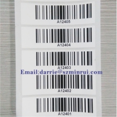 China top destructible label manufacturer custom destructible labelrectangle warranty label with logo and Barcode