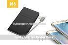 Slim Leather Plastic Dual Output Power Bank Li-Polymer Battery For Emergency