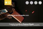 Unique 12000mAh Leather Style Portable Power Bank Rechargeable Battery
