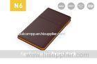 Leather Style 6000mAh Slim Power Bank Built In Usb Output And Micro Input Cable