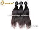 Glam Natural Black Unprocessed Human Hair Extensions Straight Hair Weft