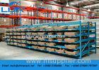 Metal Blue Gravitational Rolling Fluent carton Flow rack for Warehouse