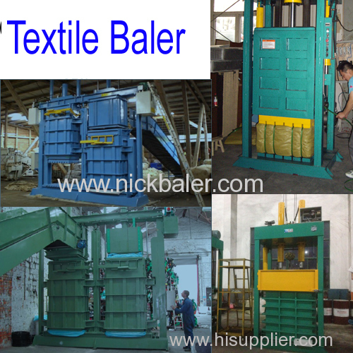 Two ram baler machine with Textile Cloth Used Press