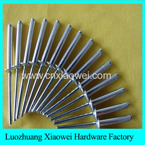 High Strength Low Price Din7337 Aluminum Steel Open End Blind Rivet