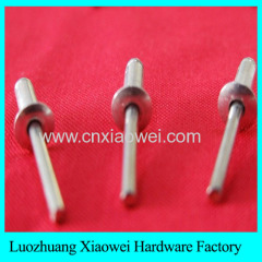 Aluminum blind rivet with zinc plated