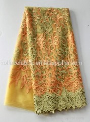 Most popular unique pattern french lace african lace fabric with rhinestones tulle lace fabric high quality