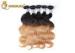 OEM / ODM Multi Colored European Human Hair Black To Brown Ombre Hair Extensions